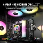 Corsair iCUE H115i Elite CAPELLIX XT CPU Sıvı Soğutucu - İki Fan AF140 RGB Elite - 280 mm Radyatör - Intel® LGA 1700, 1200, 115X, 2066, AMD® - Seçenekler: Siyah, Beyaz, 240mm AIO, 280mm AIO, 360mm AIO