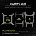 Corsair iCUE H115i Elite CAPELLIX XT CPU Sıvı Soğutucu - İki Fan AF140 RGB Elite - 280 mm Radyatör - Intel® LGA 1700, 1200, 115X, 2066, AMD® - Seçenekler: Siyah, Beyaz, 240mm AIO, 280mm AIO, 360mm AIO