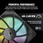 CORSAIR iCUE LINK LX120 RGB 120mm PWM Fanlar Üçlü Paket - Çift Işık Döngüsü - iCUE LINK Sistem Hub'ı içerir - CORSAIR AirGuide Teknolojisi - Si - Seçenekler: 1 x 120mm, 1 x 140mm, 2 x 140mm, 3 x 120mm