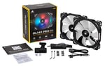Corsair ML Serisi ML140 PRO RGB, 140mm, PWM, Lighting Node PRO RGB Kontrolcü Dahil, Manyetik Yataklı RGB Fan, 2'li Paket (CO-9050078-WW)
