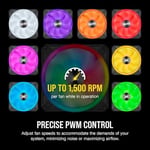 Corsair QL Serisi, iCUE QL120 RGB, 120mm, PWM, Lighting Node CORE RGB Kontrolcü Dahil, RGB Fan, 3'lü Paket (CO-9050098-WW)