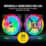 Corsair QL Serisi, iCUE QL120 RGB, 120mm, PWM, Lighting Node CORE RGB Kontrolcü Dahil, RGB Fan, 3'lü Paket (CO-9050098-WW)