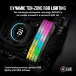 CORSAIR VENGEANCE RGB 16GB (1 x 16GB) DDR5 6000 CL36-44-44-96 1.35V Intel XMP & AMD EXPO - Gri (CMH16GX5M1E6000Z36)