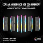 CORSAIR Vengeance RGB 32GB (2x16GB) 6400Mhz DDR5 C36 1,4V RAM (CMH32GX5M2B6400Z36)