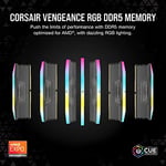 CORSAIR Vengeance RGB DDR5 32GB (2x16GB) DDR5 6000MHz CL36 AMD Expo Intel XMP iCUE Uyumlu Bilgisayar Belleği - Gri (CMH32GX5M2E6000Z36)