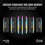 Corsair VENGEANCE RGB DDR5 RAM 32GB (2x16GB) 6400MHz CL36 Intel XMP iCUE Uyumlu Bilgisayar Belleği - Siyah (CMH32GX5M2B6400C36)