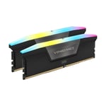 CORSAIR Vengeance RGB DDR5 RAM 48 GB (2 x 24 GB) 6000 MHz CL36 Intel XMP iCUE Uyumlu Bilgisayar Belleği - Siyah (CMH48GX5M2E6000C36)