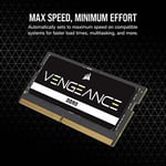 CORSAIR Vengeance SODIMM DDR5 RAM 32GB (1x32GB) 5600MHz CL48-48-48-90 1.10V Intel XMP 3.0 Dizüstü Bilgisayar Belleği - Siyah (CMSX32GX5M1A5600C48)