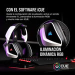 Corsair VOID RGB ELITE Kablosuz Oyun Kulaklığı - 7.1 Surround Ses - Discord Sertifikalı - iCUE Uyumlu - PC, Mac, PS5, PS4 - Beyaz