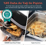 COSORI Airfryer 100 Tarif Yemek Kitabı, 1700-Watt Max XXL 5,5 L Dijital Dokunmatik Hava Fritözleri 11 Ön Ayarlı Fırın, Yağsız Sıcak Ocak, Yapışmaz Sepet, Beyaz