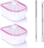 Cosywell Tırnak Soaking Bowl 2 adet Tırnak Çıkarıcı Kase Soak Off Jel Cilası Çıkarıcı Tırnak Sanatı Araçları ile Tırnak Spa Salonu veya Ev Kullanımı için