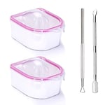 Cosywell Tırnak Soaking Bowl 2 adet Tırnak Çıkarıcı Kase Soak Off Jel Cilası Çıkarıcı Tırnak Sanatı Araçları ile Tırnak Spa Salonu veya Ev Kullanımı için