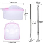 Cosywell Tırnak Soaking Bowl 2 adet Tırnak Çıkarıcı Kase Soak Off Jel Cilası Çıkarıcı Tırnak Sanatı Araçları ile Tırnak Spa Salonu veya Ev Kullanımı için
