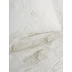 Cotton Box 3d Nakışlı Saten Çift Kişilik Nevresim Takımı Chic Ekru