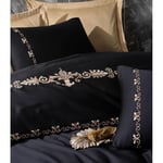 Cotton Box Brode Saten Çift Kişilik Nevresim Takımı Gloria Gold