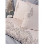 Cotton Box Brode Saten Çift Kişilik Nevresim Takımı Sheen Gri