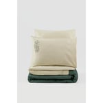 Cotton Box Brode Saten Çift Kişilik Nevresim Takımı Andy Yeşil