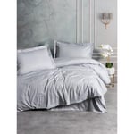 Cotton Box Elegant Stripe Saten Çift Kişilik Nevresim Takımı Gri