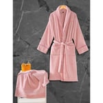 Cotton Box Exclusive Single Bornoz Seti Pudra M/l