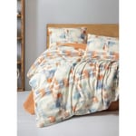 Cotton Box Flanel Çift Kişilik Nevresim Takımı Rina Kiremit