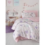 Cotton Box Genç Odası Tek Kişilik Lastikli Çarşaflı Nevresim Takımı Lovella Pembe