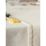 Cotton Box Keten Masa Örtüsü Takımı Pera Ekru 175x240