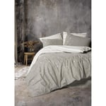 Cotton Box Klein Nakışlı Ranforce Çift Kişilik Nevresim Takımı Moke Kahve