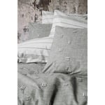 Cotton Box Klein Nakışlı Ranforce Çift Kişilik Nevresim Takımı Patara Gri