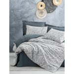 Cotton Box Minimal Tek Kişilik Lastikli Çarşaflı Nevresim Takımı Molly Antrasit