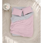 Cotton Box Plain Tek Kişilik Nevresim Takımı Pembe-gri