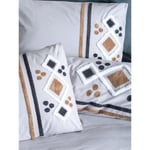 Cotton Box Puff Nakışlı Çift Kişilik Nevresim Takımı Stesso Gri