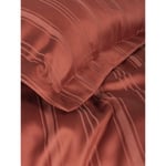 Cotton Box Smart Bambu Saten Çift Kişilik Nevresim Takımı Stripe Kiremit