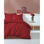 Cotton Box Stripe Saten Çift Kişilik Nevresim Takımı - Bordo