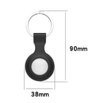 Coverzone AirTag Anahtarlıklı Silikon Kılıf A010 Darbeye Dayanıklı Kaybolmaya Karşı Tam Koruma Kolay Tak-Çıkar Apple AirTags ile Uyumlu Koruyucu Anahtarlık Siyah