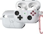 Coverzone Apple AirPods 4 ile uyumlu 4.Nesil Kılıf Kılıf Retro Görünümlü Kancalı Nint-endo Yumuşak Soft Dokunuş AirPods 4. Nesil Kulaklık Kılıf (Gri, AirPods 4. Nesil)