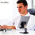 Coverzone Ayarlanabilir Katlanabilir Ergonomik Telefon Tutucu Standı ve Tablet Tutucu standı Desk Holder Oynar Başlıklı Kaymaz Zemin Tabanlı Stand (Siyah)
