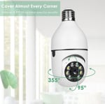 Coverzone E26 Ampul Kamera 5 MP WiFi 2,4 GHz 5 GHz Pan Eğim 10X Zoom Otomatik Takip Renk Gece Hareket Algılama 2 Yönlü Ses SD Kart Kaydı Güvenlik Kamerası Kolay Kurulum | V380