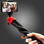 Coverzone Esnek Youtuber Yayıncılar ve Sosya Medya için İdeal 30cm Ahtapot 360 Derece Taşınabilir Ayakları Bükülebilir Selfie Telefon Tutuculu 3 Ayaklı Kampda Tatilde Gezilerde Tripod Çok Hafif 320gr