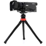 Coverzone Esnek Youtuber Yayıncılar ve Sosya Medya için İdeal 30cm Ahtapot 360 Derece Taşınabilir Ayakları Bükülebilir Selfie Telefon Tutuculu 3 Ayaklı Kampda Tatilde Gezilerde Tripod Çok Hafif 320gr