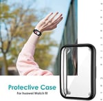 Coverzone Huawei Watch Fit 2 Akıllı Saat ile uyumlu Tpu Çerçeveli Tam Kaplayan Toz ve Kirden Koruyan Ekran Koruyucu Çerçeveli Kılıf (Rose Gold)