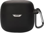 Coverzone JBL Tune Flex 2 ile Uyumlu Kulaklık Kılıfı Kancalı Kılıf Darbeye Dayanıklı Silikon Yumuşak Koruyucu Toz ve Kirden Koruyan JBL Tune Flex2 ile Uyumlu Koruyucu Kapak Siyah