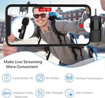 Coverzone Kablosuz İkili Yaka Mikrofonu iPhone ile Uyumlu 3.5mm Aux iPhone Type-C PC Tablet Video Kayıt Röportaj Canlı Yayın Vlog Kablosuz Mikrofon USB C ve Amfi ve Bilgisayar Uyumlu ZR564