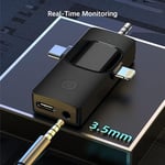Coverzone Kablosuz İkili Yaka Mikrofonu iPhone ile Uyumlu 3.5mm Aux iPhone Type-C PC Tablet Video Kayıt Röportaj Canlı Yayın Vlog Kablosuz Mikrofon USB C ve Amfi ve Bilgisayar Uyumlu ZR564
