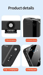 Coverzone Kablosuz Yaka Mikrofonu Çiftli Mikrofon iPhone 15 16 17 ile Uyumlu TYPE-C/Lightning Portlu Telefon PC Tablet Video Kayıt Röportaj Canlı Yayın Vlog Kab - Seçenekler: Typce, Type C - Lightning