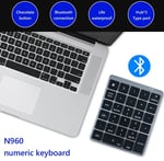 Coverzone Macbook Notebook Uyumlu Bluetooth Kablosuz Numerik Klavye Tuş Takımı Mini Numpad Ultra İnce Kablosuz Şarjlı 28 Tuşlu Mini Rakam Klavyesi Keypad N960 (Titanium)