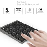 Coverzone Macbook Notebook Uyumlu Bluetooth Kablosuz Numerik Klavye Tuş Takımı Mini Numpad Ultra İnce Kablosuz Şarjlı 28 Tuşlu Mini Rakam Klavyesi Keypad N960 (Titanium)