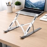 Coverzone Notebook Standı 2in1 Katlanabilir Taşınabilir Folding Alüminyum Dizüstü Bilgisayar Standı Açısı Ayarlanabilir 7 Kademeli