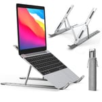 Coverzone Notebook Standı 2in1 Katlanabilir Taşınabilir Folding Alüminyum Dizüstü Bilgisayar Standı Açısı Ayarlanabilir 7 Kademeli