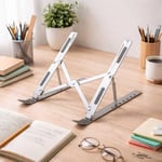 Coverzone Notebook Standı 2in1 Katlanabilir Taşınabilir Folding Alüminyum Dizüstü Bilgisayar Standı Açısı Ayarlanabilir 7 Kademeli