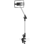 Coverzone Profesyonel 12.9 inçe kadar Uyumlu Tablet Tutucu Yüksekliği Ayarlanabilir Kol Ve Kendinden Açısı Ayarlanabilir 2 Eklemli 360 Derece Dual Turbo Auto Lock Siyah Renk ZM-050 (ZM-050)